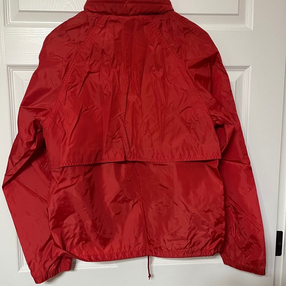 Eddie Bauer Mens Red Nylon Zip Up Windbreaker Jacket Size Medium - Picture 8 of 8